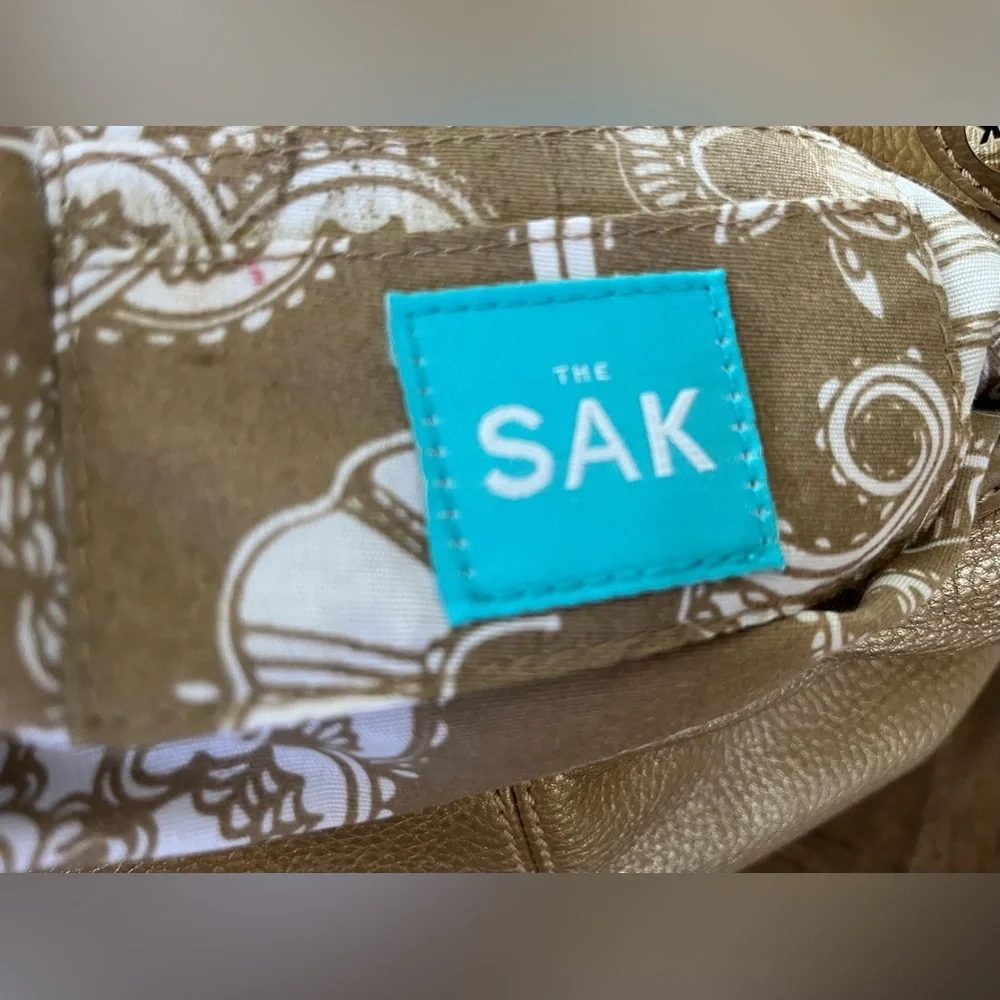 The Sak Metallic Taupe Hobo Shoulder Bag